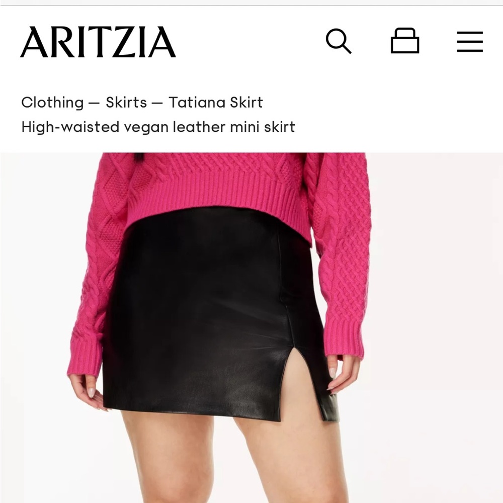 NWT - Aritzia Tatiana Vegan Leather Skirt